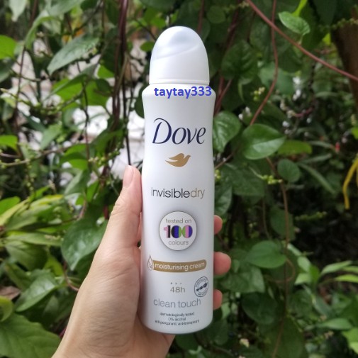 Xịt khử mùi Dove Invisible Dry Tested On 100 Colours 48H 150ml