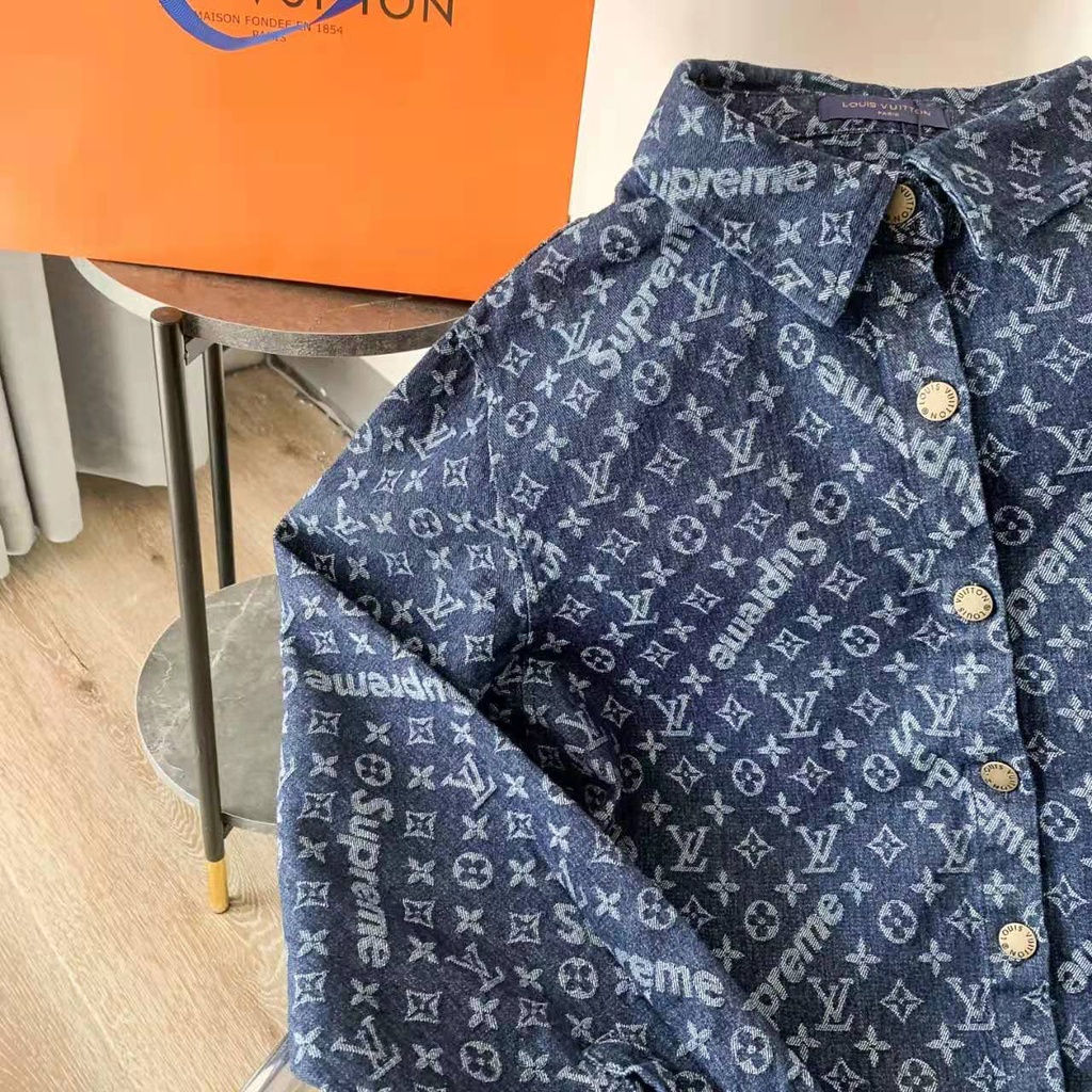 Áo sơ mi bò nam thời trang cao cấp Louis Vuitton LV phong cách trẻ trung, thời thượng