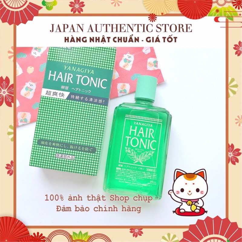 [CAM KẾT CHUẨN NHẬT] Tinh dầu mọc tóc Hair Tonic Yanagiya của Nhật Bản