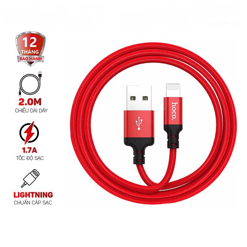 Dây sạc iphone/Micro/Type C Hoco X14 sạc nhanh iphone,hỗ trợ sạc nhanh iphone 6/7/8/x/xs/11 sạc ip dài 1m,2m