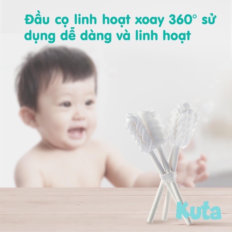 Gạc Rơ Lưỡi Cho Bé-Rơ Lưỡi 30 Que, Dệt Sợi Cotton 100%, Mềm Mại, Kháng Khuẩn,Kháng Nấm Chống Viêm Nướu