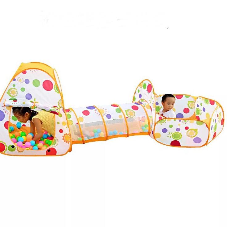 TENDA ✫➭ Đường Hầm Chui 4 Trong 1 Có Thể Gấp Gọn Cho Bé Chơi Trong Nhà ★★★ Fj7