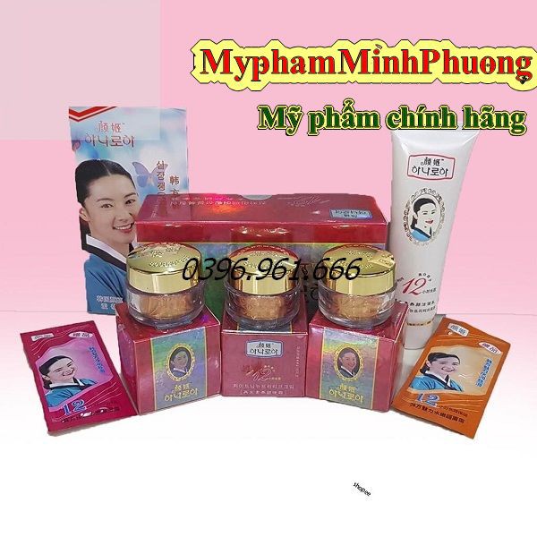 BỘ MỸ PHẨM TRẮNG DA DECHANGKUM NẮP ĐỎ THÂN VÀNG, NẮP VÀNG THÂN VÀNG