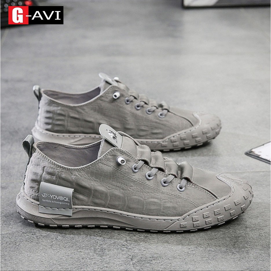 Giày lười nam cao cấp dập vân cá sấu phong cách cá tính, trẻ trung mẫu hot trend 2021 AVi398 | BigBuy360 - bigbuy360.vn