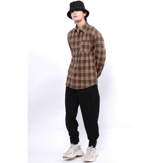 Sơ mi caro form suông rộng Nô Store