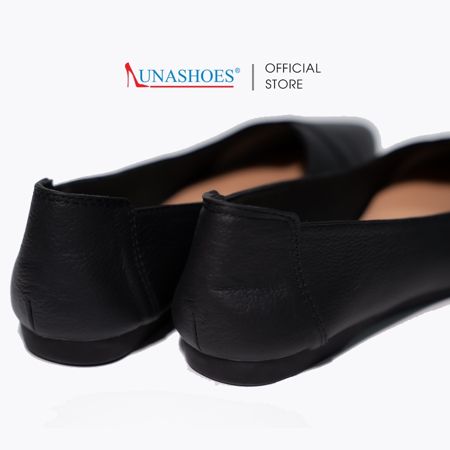 Giày bệt nữ da bò thật chính hãng LUNASHOES 1510 mũi nhọn đế bằng bảo hành 2 năm 1 đổi 1 hàng vnxk êm chân dễ đi