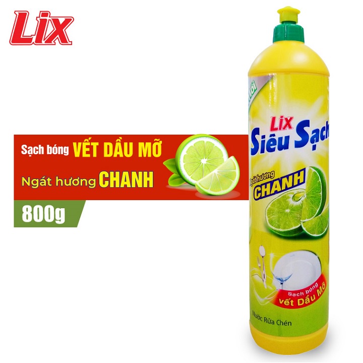 Combo Nước giặt Lix đậm đặc hương hoa 2Kg + Nước lau sàn nắng hạ 1 lít + Nước rửa chén siêu sạch chanh 800g (COMBO 13)