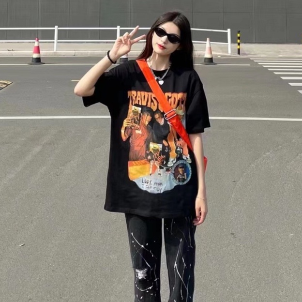 Áo thun Unisex Tay lỡ Travisscott can fly, áo phông nam nữ Tubee shop