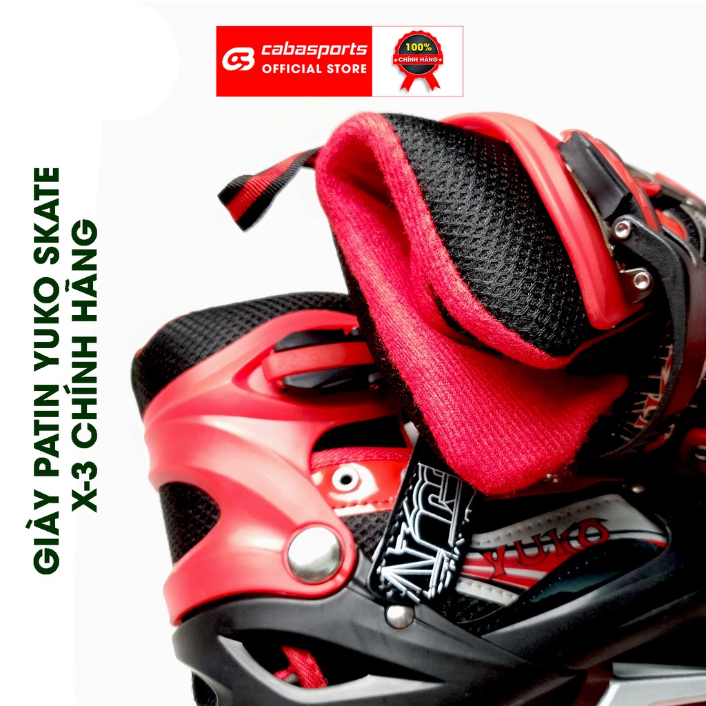 Giày patin 4 bánh có đèn Yuko SKATE X-3 có tặng kèm đồ bảo hộ cao cấp