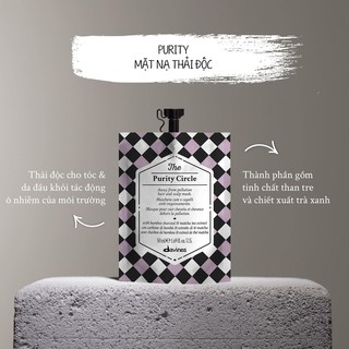 Mặt nạ hấp davines thải độc cho da đầu dầu the purity circle 50ml