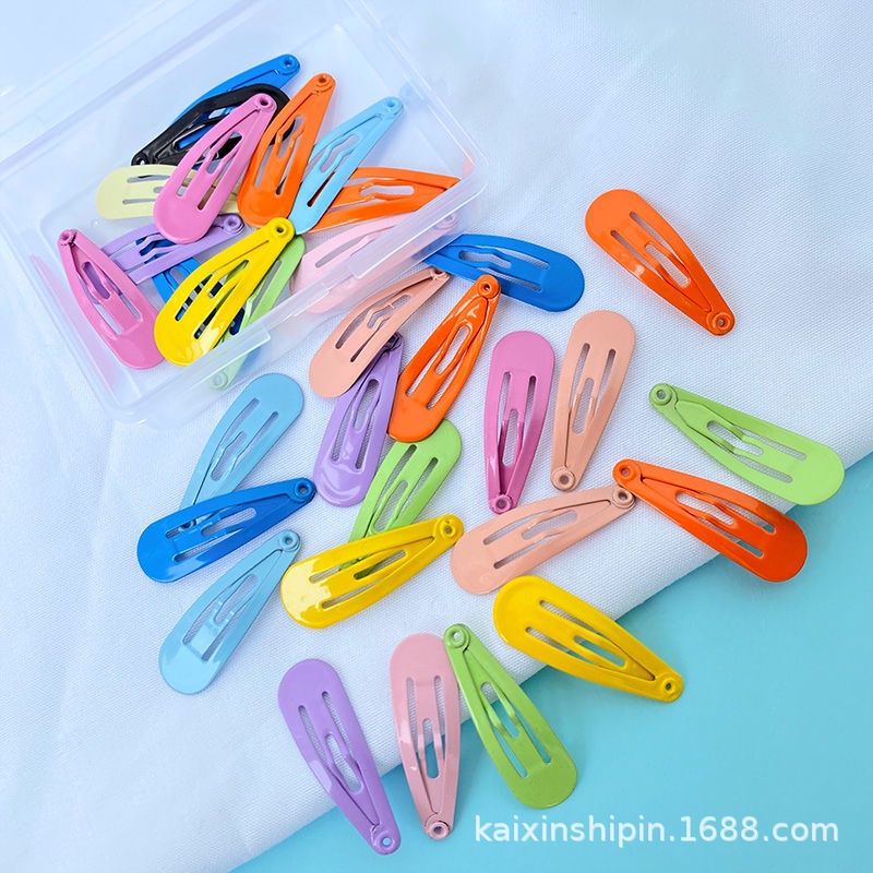 Set 10 Kẹp Tóc Hình Giọt Nước Màu macaron Đáng Yêu Cho Bé
