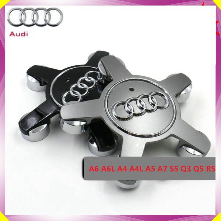 Sản phẩm  Biểu tượng Logo Audi chụp mâm, đường kính 135mm A6Q5135/Dùng cho các loại xe: A6 A6L A4 A4L A5 A7 S5 Q3 Q5 RS