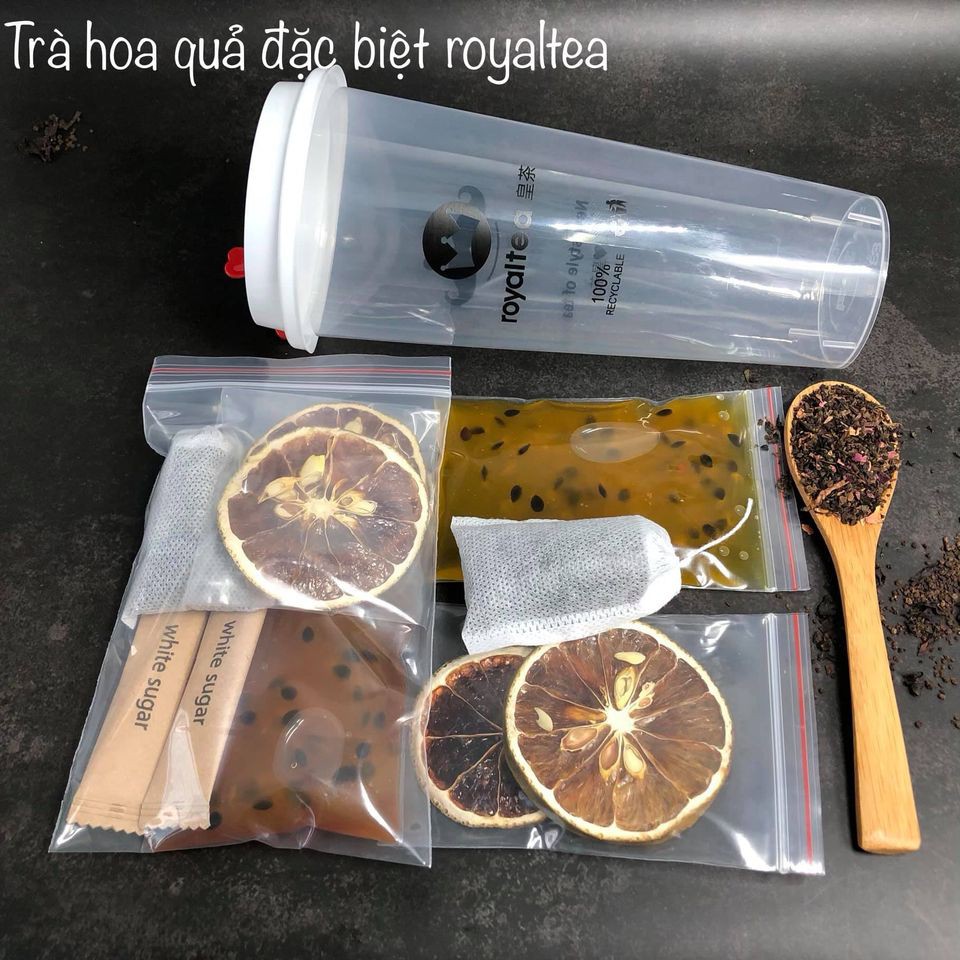 Trà sữa ❤️FREESHIP❤️ Royaltea Trà Xanh Hoa Quả Đặc Biệt Tự Pha