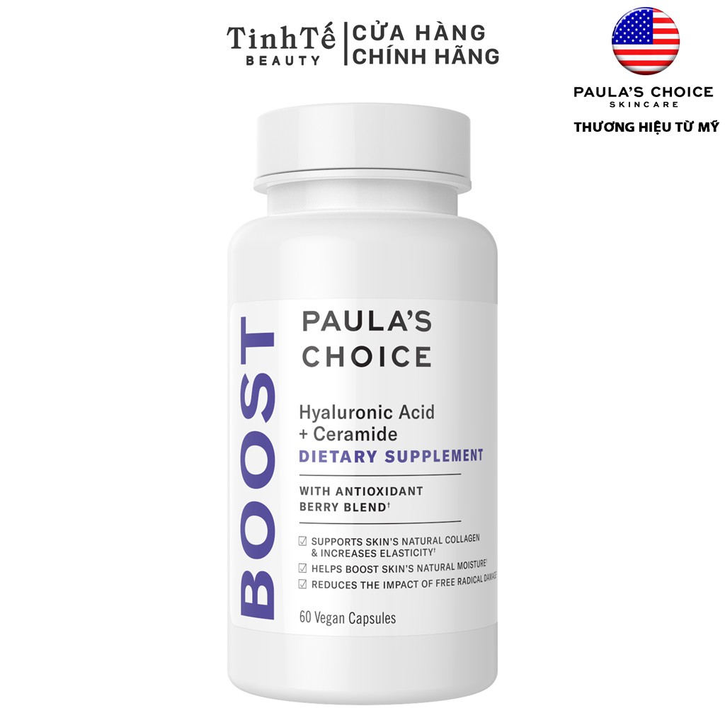 [HB - Gift] Viên uống Paula's Choice Hyaluronic acid + Ceramide Dietary Supplement 60 viên