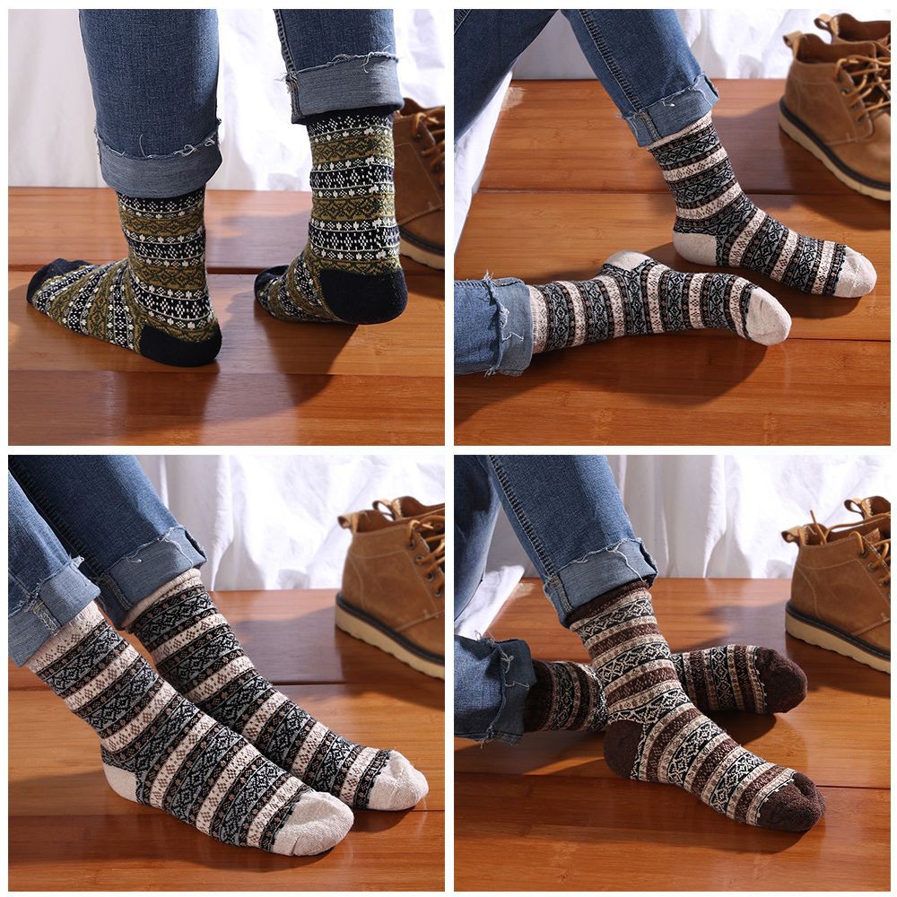 5 Đôi Vớ Nam Họa Tiết Dân Tộc
