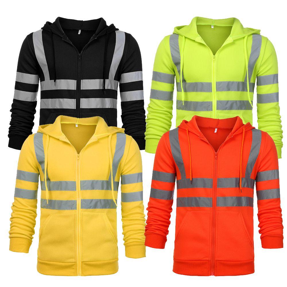 Áo Hoodie Có Khóa Kéo LEILY Hi Viz Vis