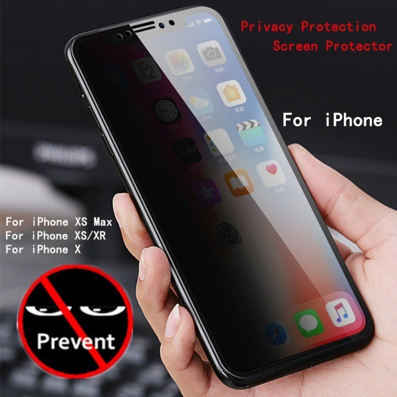 Kính cường lực bảo vệ màn hình bảo mật chống bong tróc cho iPhone 6 6S 7 8 Plus X XR XS Max