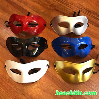 MẶT NẠ NỬA MẶT TRƠN TRÒN Dự Tiệc Hóa Trang Halloween