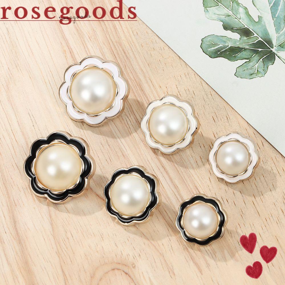 Set 10 Nút Áo Nhựa Đính Ngọc Trai DIY