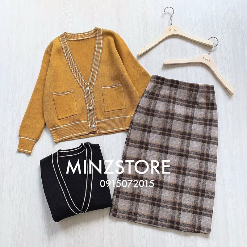 Chân váy midi dạ kẻ #1960 | BigBuy360 - bigbuy360.vn