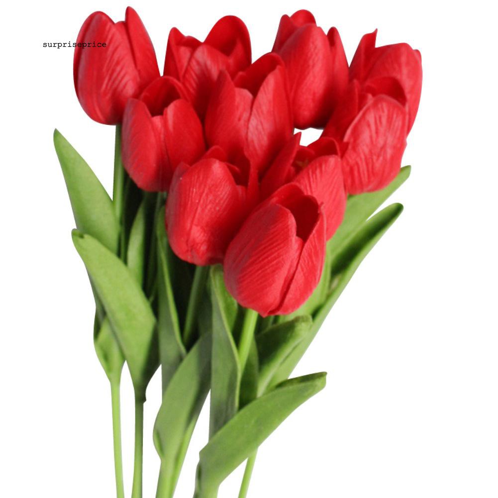Bộ 10 Bông Hoa Tulip Nhân Tạo Trang Trí Tiệc Cưới
