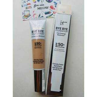 [CÓ SẴN Full 30ml] Kem nền It Cosmetics Bye Bye Foundation Full-Coverage Moisturizer SPF 50
