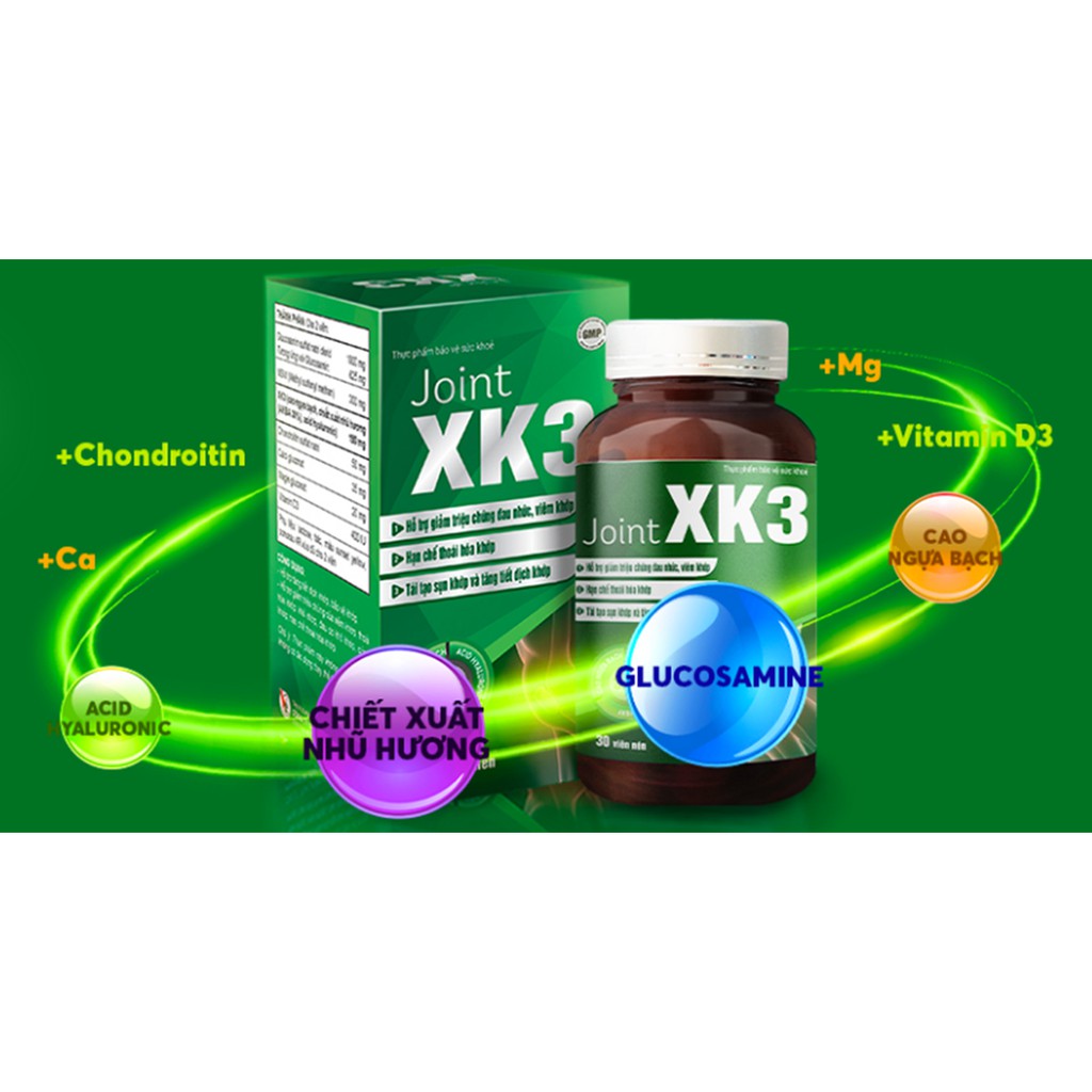 Joint XK3 - Hỗ trợ giảm triệu chứng đau nhức, viêm khớp, hạn chế thoái hóa khớp, tái tạo sụn khớp và tăng tiết dịch khớp