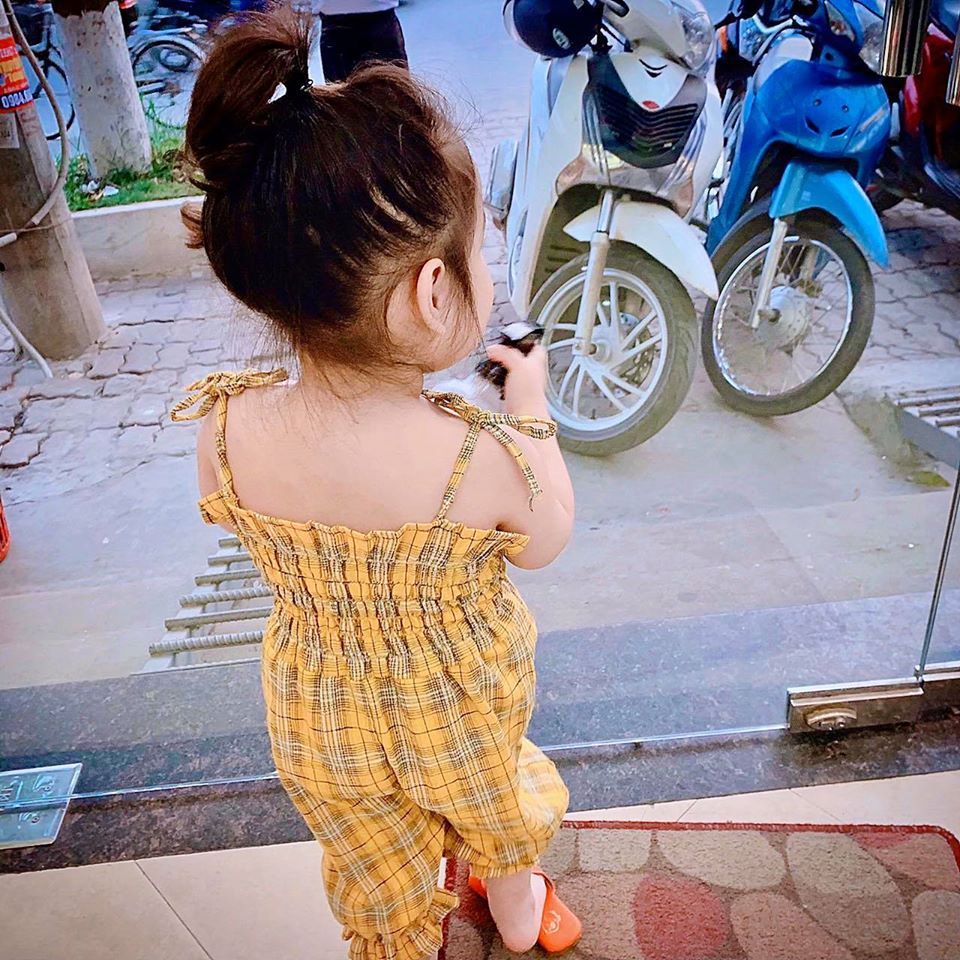 Jumsuit 2 dây bé gái Hàng thiết kế (có video chi tiết sp)