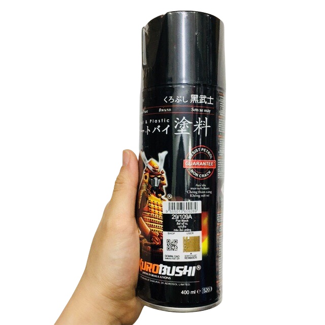 Sơn xịt Samurai - 29/109A MÀU ĐEN NHÁM ( ĐEN PHẲNG) 400ML