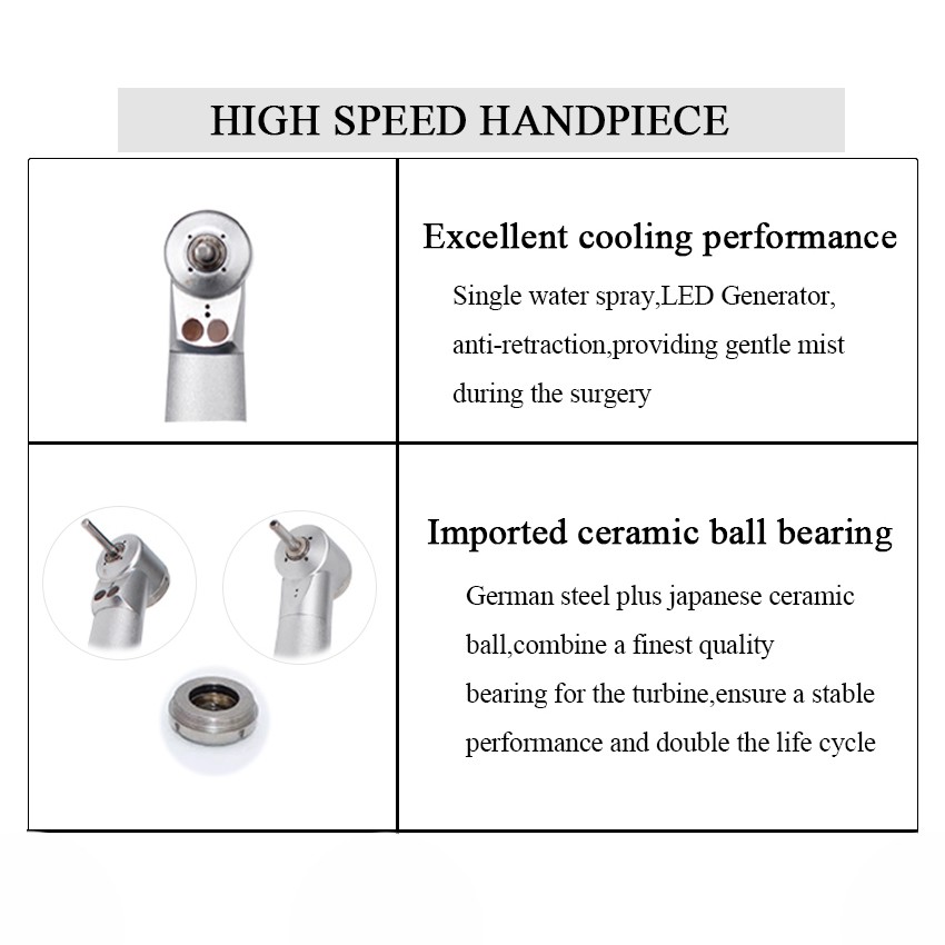 Đầu Khoan Nha Khoa Mini 2 Đèn LED Tốc Độ Cao Tiện Dụng Cho Phòng Thí Nghiệm/ Phòng Thí Nghiệm