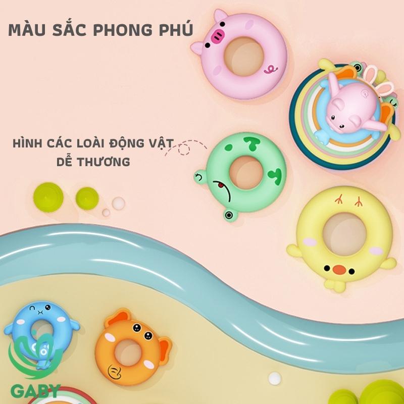 Tháp xếp chồng giúp bé nhận biết màu sắc kích thước GABY đồ chơi xếp vòng phát triển tư duy cho trẻ nhỏ