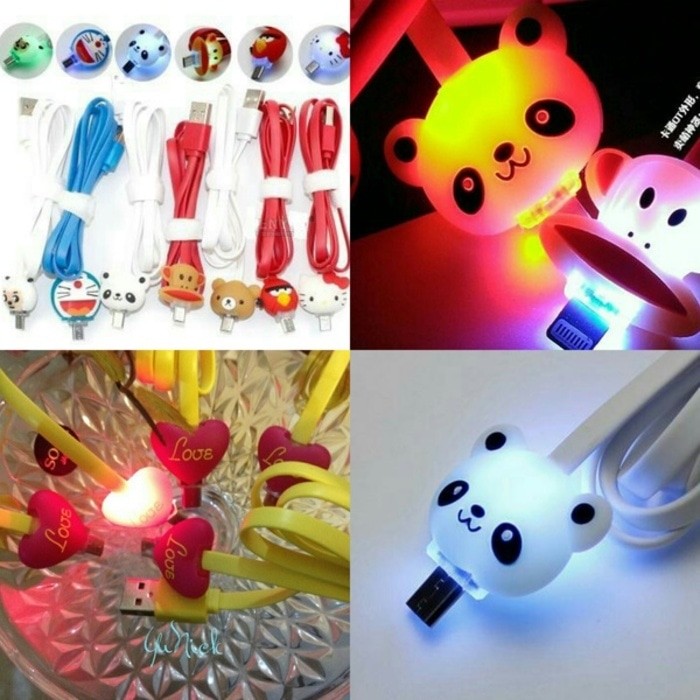 Dây Cáp Sạc Truyền Dữ Liệu Tốc Độ Cao Micro Usb Hình Cầu Vồng 3d Có Đèn Led Dài 1m