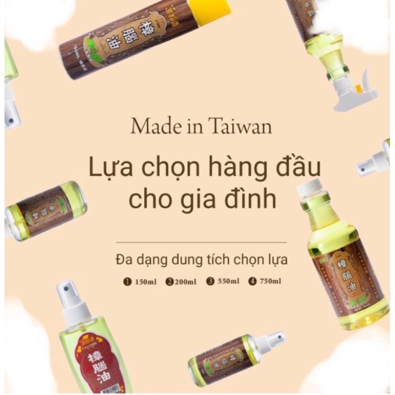 Tinh dầu Long não xua đuổi côn trùng ,kiến ,gián,thằn lằn 550 ml Đài Loan