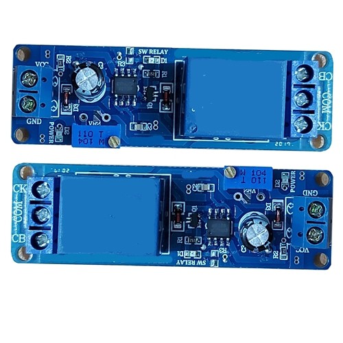 Mạch tạo thời gian trễ relay NE555 12Vdc - Ngắt trể