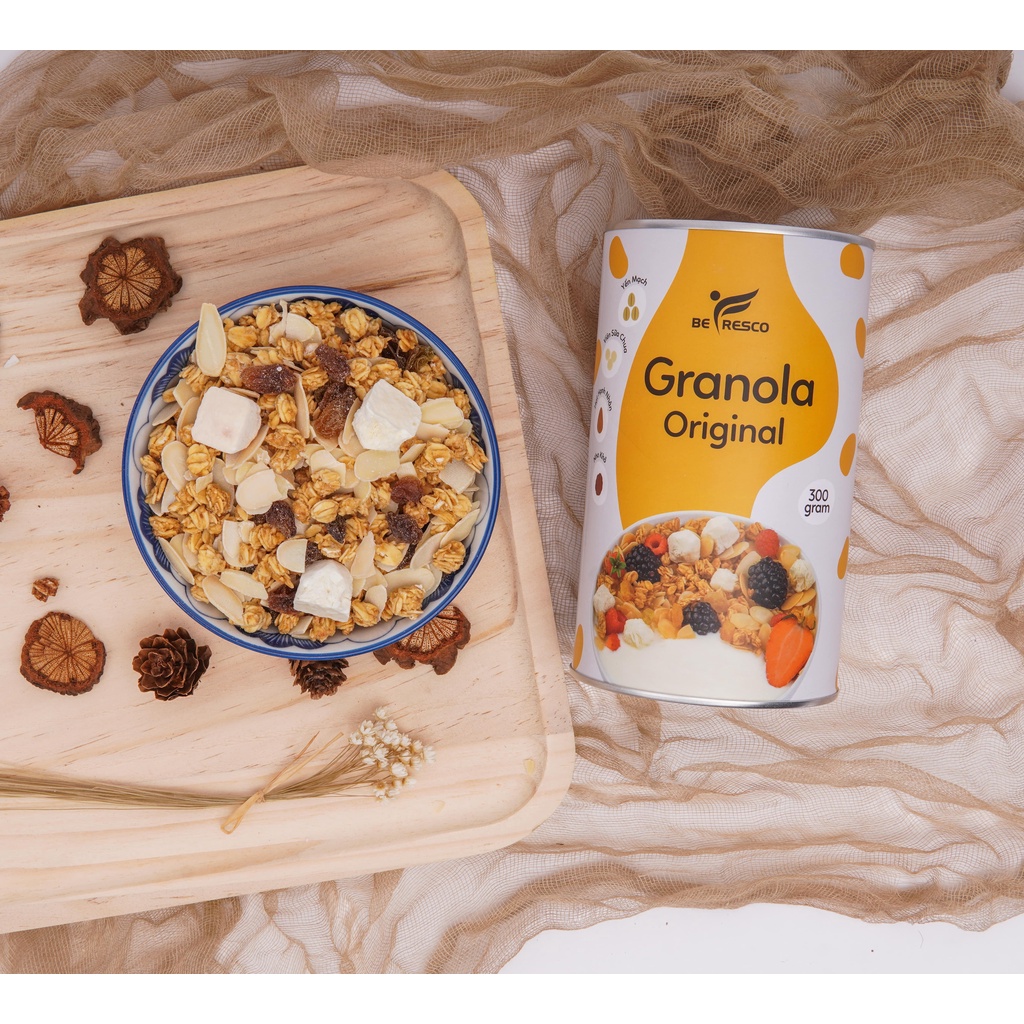 Granola ngũ cốc ăn kiêng giảm cân Befresco 300g vị truyền thống mix hạnh nhân thơm ngon