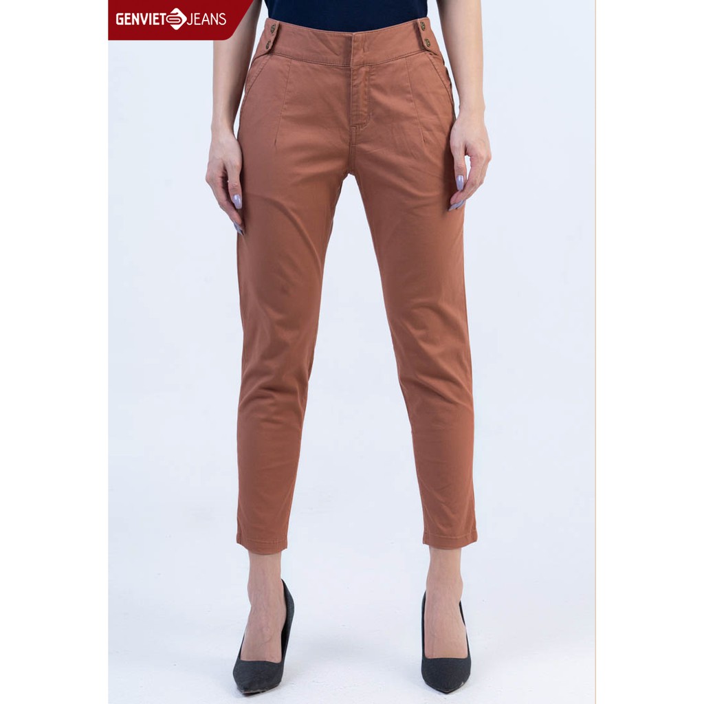 [Mã WABRLOW5 giảm 15% đơn 300K] DQ106K789 - Quần Dài Kaki Nữ GENVIET | BigBuy360 - bigbuy360.vn