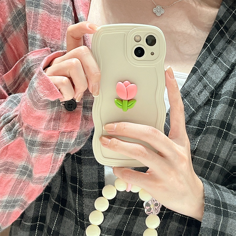 Ốp Điện Thoại In Hình Hoa Tulip 3D Cho IPhone 14 14Pro Max 14Max / 13 13pro / Max 12 12ProMax 11 11ProMax XSmax XR X XS 8 7Plus