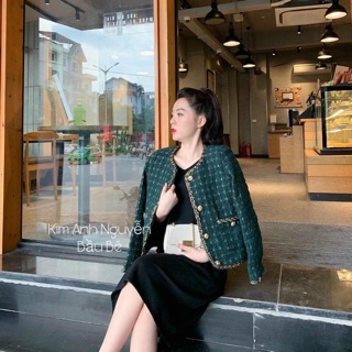 Áo dạ tweed ( ảnh thật , video )