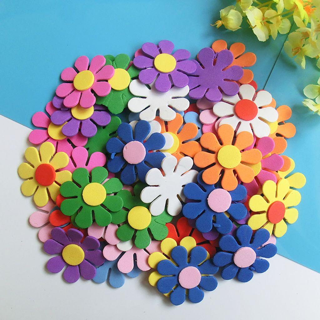 Miếng Dán Xốp Hình Hoa Trang Trí Sổ Tay DIY Sáng Tạo Cho Trẻ Mẫu Giáo