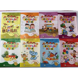 Bộ tô màu Họa Sĩ( 8 cuốn/ 8 chủ đề) tặng kèm hộp bút sáp 8 màu