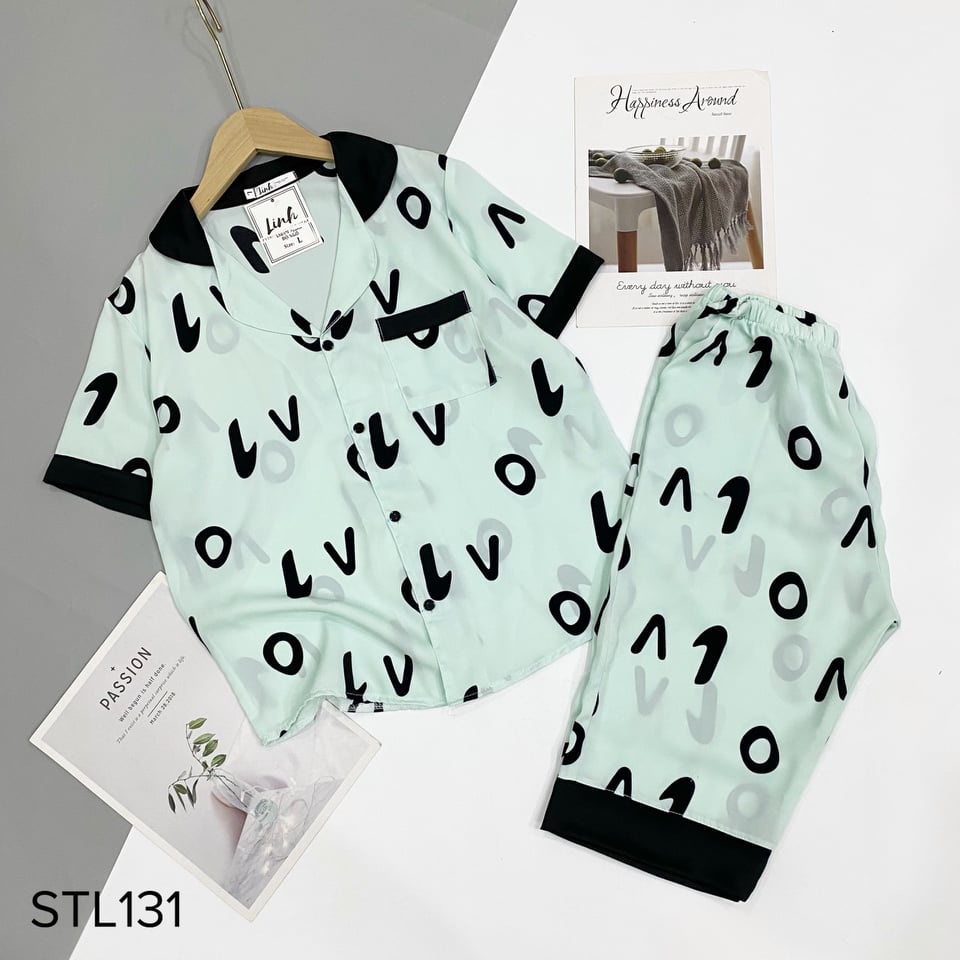 Bộ Pijama lửng mặt nhà chất Mango cao cấp có size