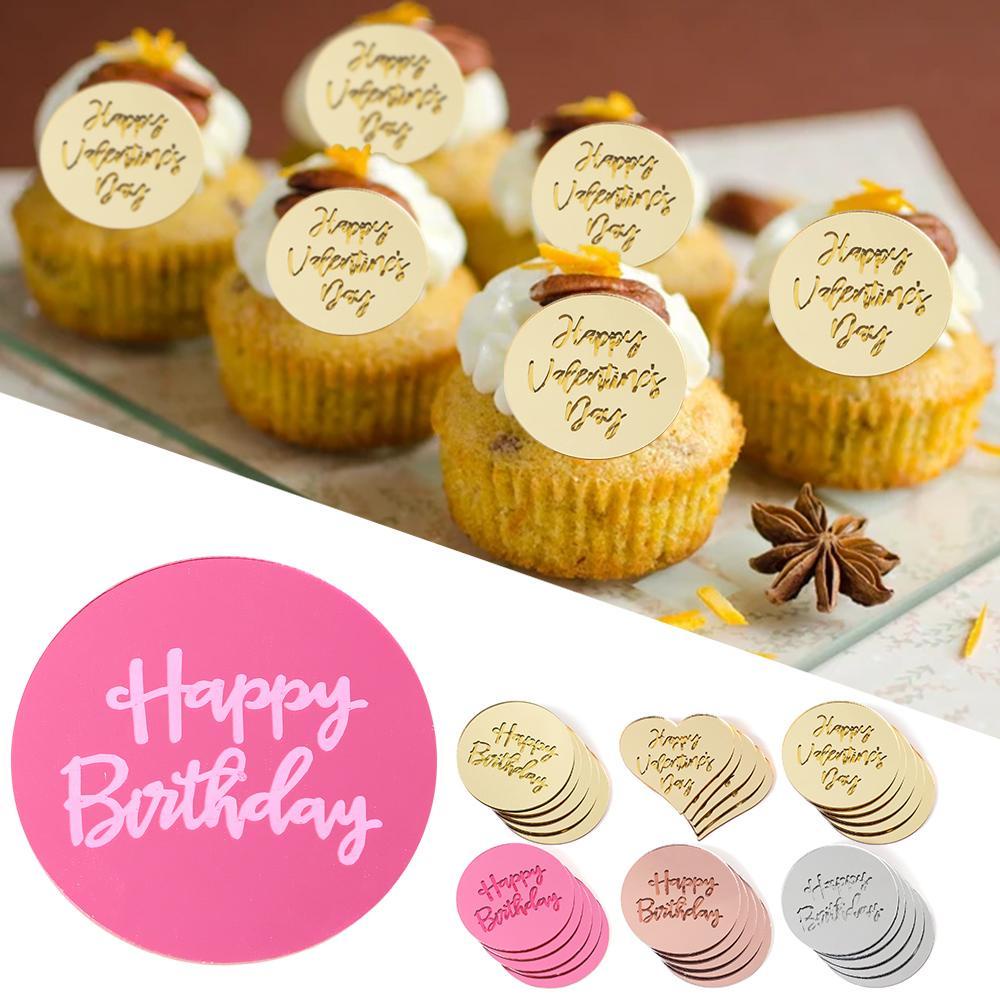 Set 10 que cắm bánh cupcake KUNHEV trang trí nhiều hình dạng và màu sắc