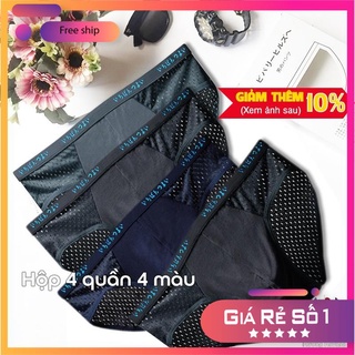 QUẦN LOT NAM THÔNG HƠI - Hộp 4 CHIẾC - QUẦN SỊP NAM TAM GIÁC NHẬT BẢN - CÓ SIZE LỚN MLQ01