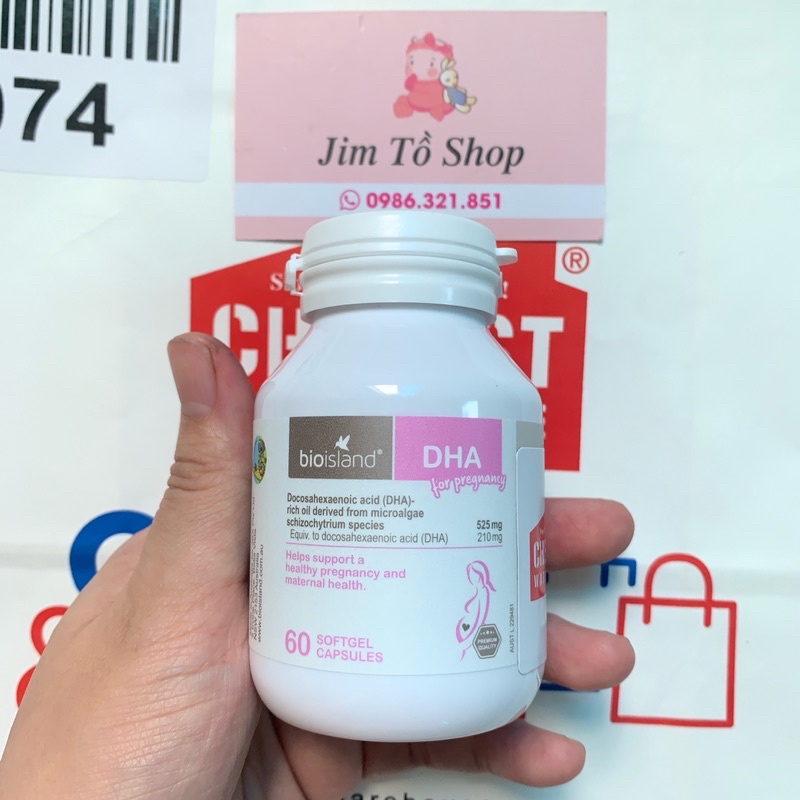 Dha bầu, dha cho mẹ bầu Bio Island của Úc 60 viên shop Jim Tồ