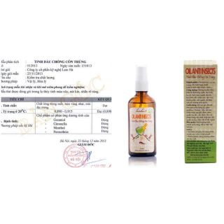 Tinh dầu chống côn trùng( muỗi,kiến, gián....)