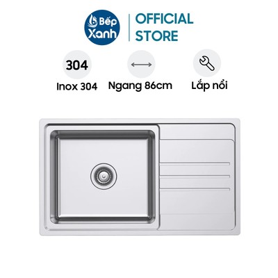 [FREESHIP HCM] Chậu Rửa Chén Hafele HS20-SSN1S60 567.20.266 - Lắp Nổi - Ngang 86cm - Hàng Chính Hãng