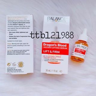 TINH CHẤT serum chống nhăn BALANCE DRAGON'S BLOOD INSTANT LIFTING SERUM Date 2023