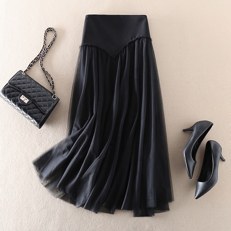 Chân Váy Chữ A Lưng Cao Xếp Ly Thiết Kế Không Đồng Đều Thanh Lịch Thời Trang Mùa Xuân