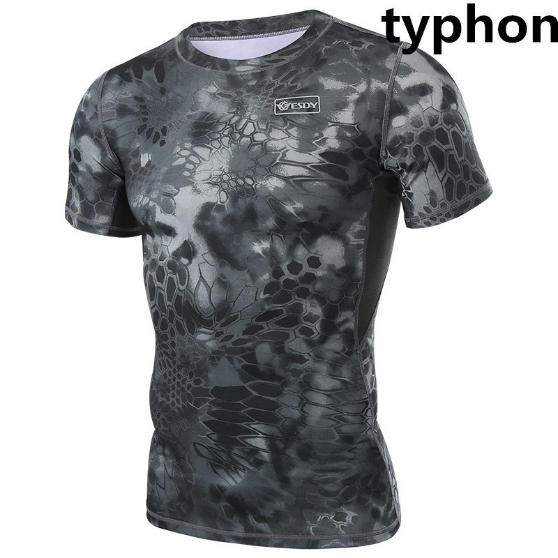 Áo thun thể thao nam họa tiết rằn ri chất liệu nhanh khô
