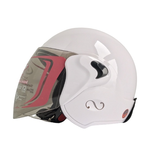 Mũ bảo hiểm trùm đầu cao cấp - GRS A318K - Màu trắng bóng trơn - Vòng đầu 56-58cm – Hàng chính hãng - Bảo hành 12 tháng